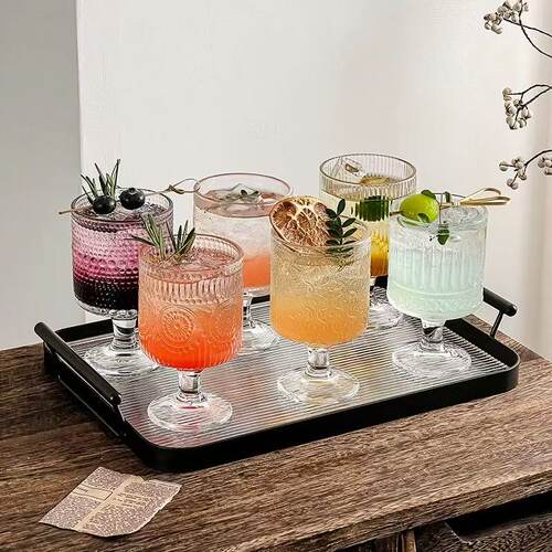 高颜值ins风复古热红酒杯果汁饮料杯设计感小众家用玻璃牛奶杯子 - 图2