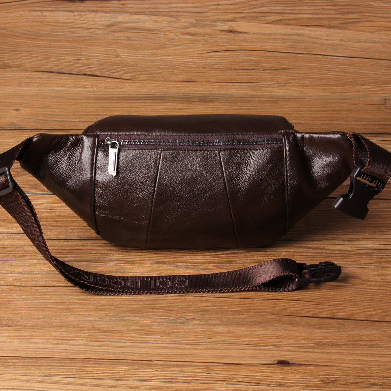 休闲多功能头层牛皮腰包男士斜挎包 天博服饰男士包袋