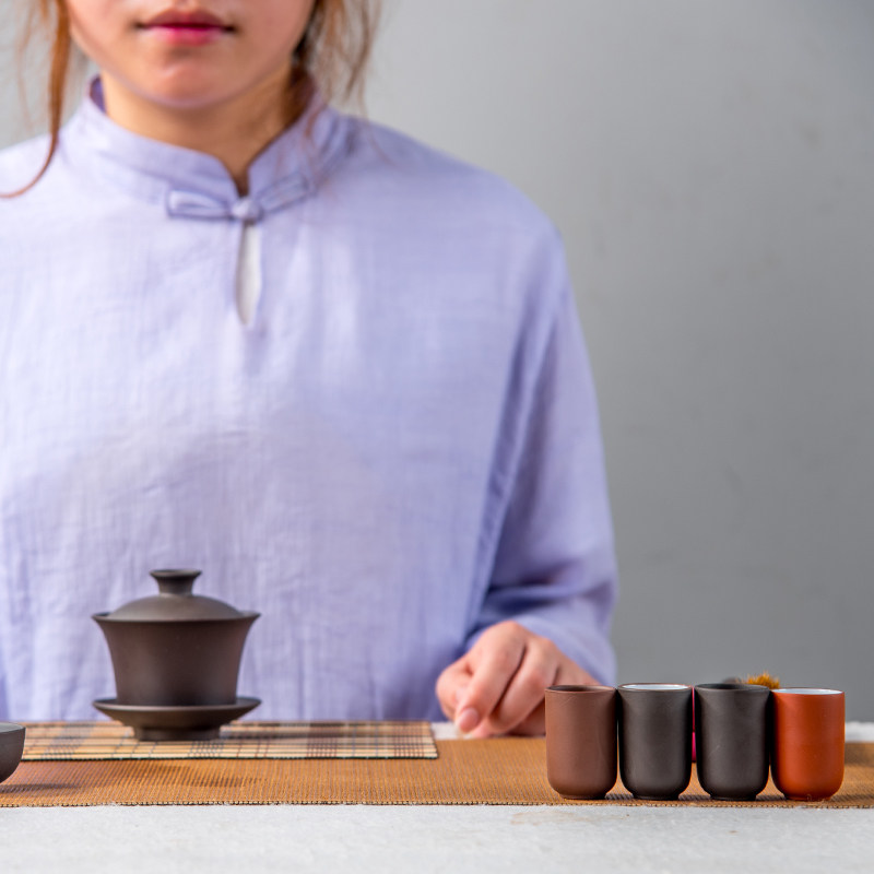 功夫茶具紫砂闻香杯陶瓷留香杯单品茶盘配件青花白瓷闻香杯留香杯_虎窝淘