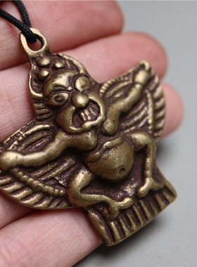 特价西藏精工黄铜大鹏金翅鸟diy