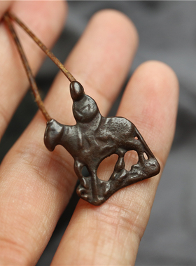 特色西藏民族风天铁托甲皮壳格萨尔王吊坠diy随身项坠脖挂坠饰品