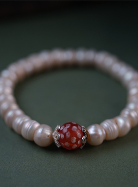 包老西藏传持捻手盘老珍珠母贝手串原装单圈原创搭配夏日手链腕饰