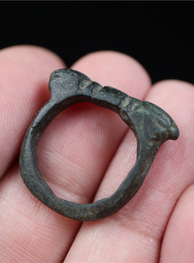 清晰浮雕多吉杵戒藏系千年天铁托甲件随身金刚杵戒指戒环圈