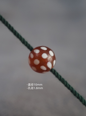 10mm藏饰黑色红色蚀花珠满天星精品配珠菩提文玩配串隔珠腰珠散珠