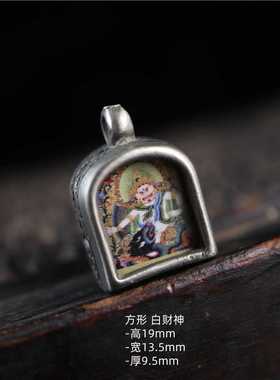 黄财神侧挂西藏式文玩配饰亚克力