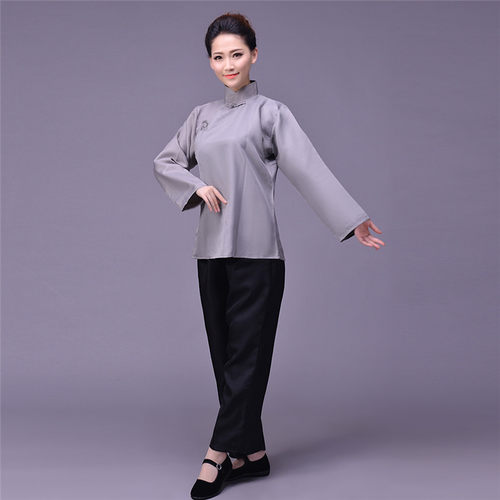 演出服古装老太太奶奶婆婆村妇女士汉服戏剧媒婆斜大襟盘扣搞笑装 - 图3