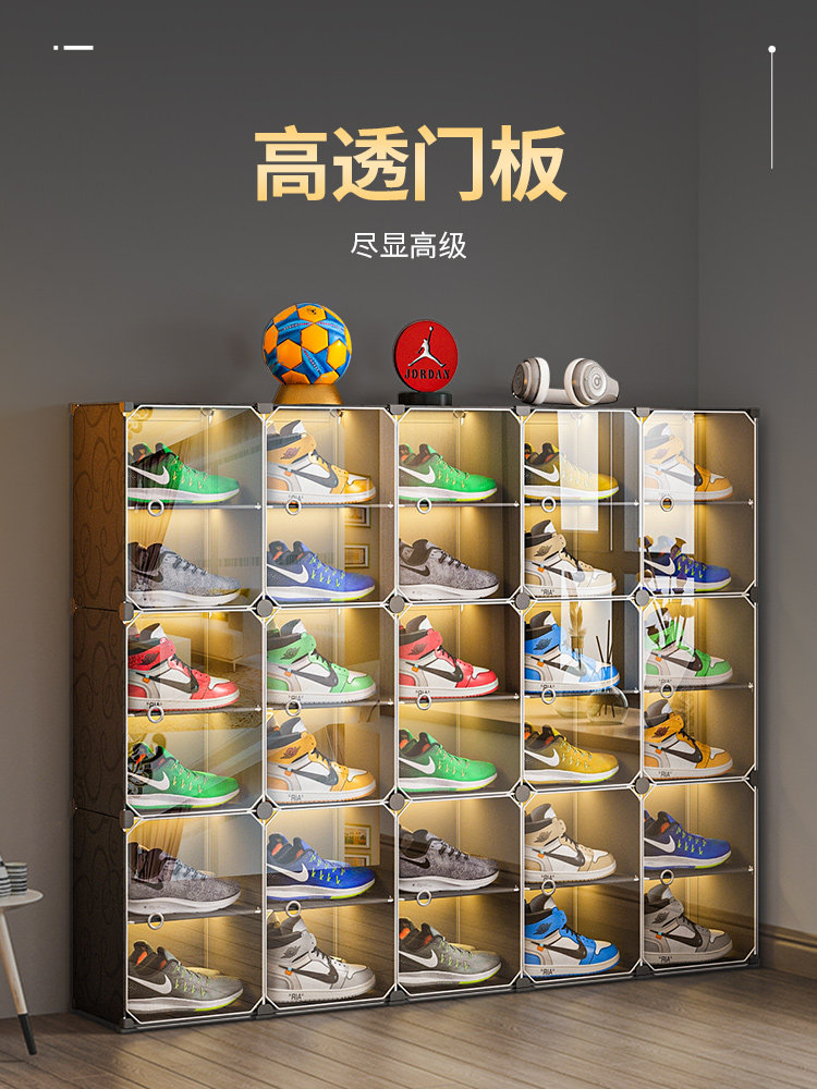 收纳盒透明折叠仿亚克力防尘aj鞋架 蔻丝鞋盒
