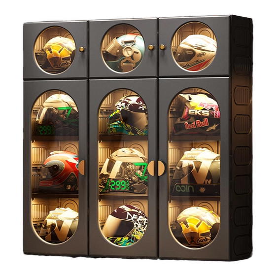 Free door-to-door service! No installation required! Full helmet storage cabinet