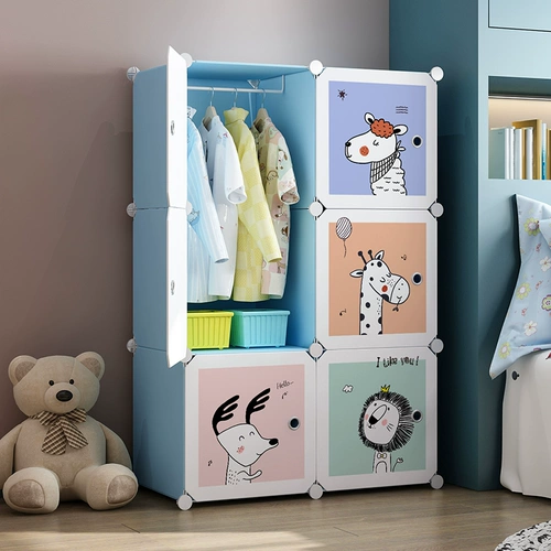 Детский шкаф шкаф шкаф провинции Космос Домохозяйственная спальня Малышка Дебцовая одежда Простой гардероб небольшой шкаф для хранения