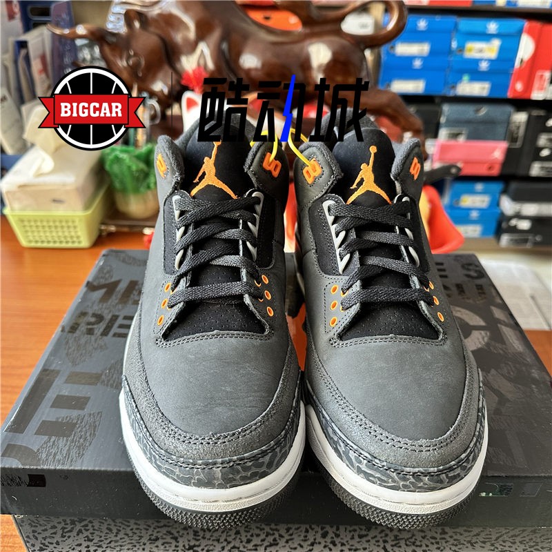 Air Jordan 3 Fear AJ3恐惧 灰黑 复古篮球鞋 CT8532-080 - 图1