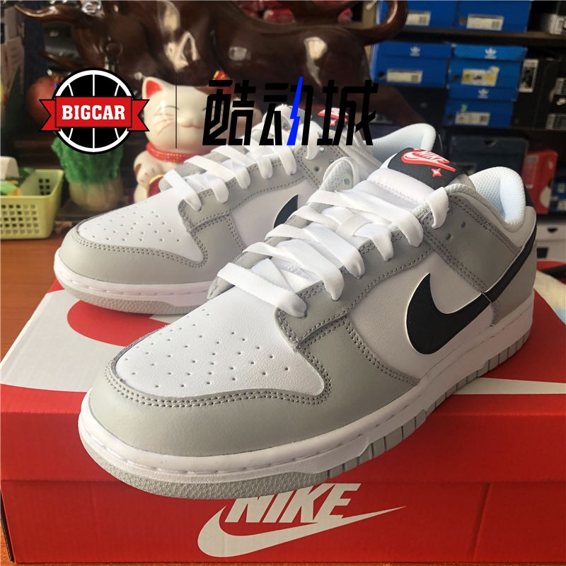 Nike Dunk Low Retro 灰白彩票刮刮乐 复古休闲板鞋 DR9654-001 - 图0