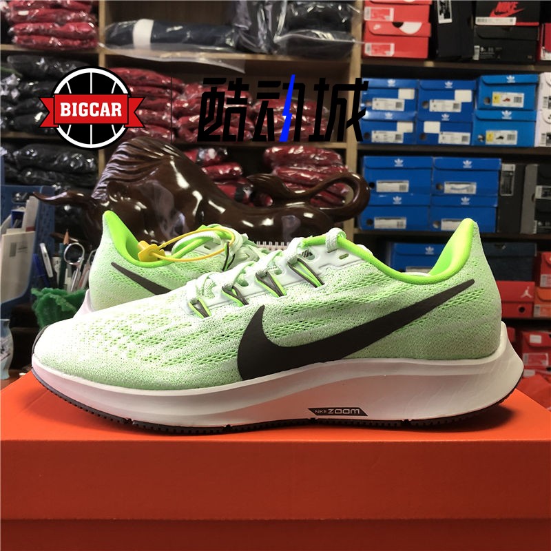 Nike Air Zoom Pegasus 36飞马白绿男女气垫跑鞋 AQ2203-002 003-图0