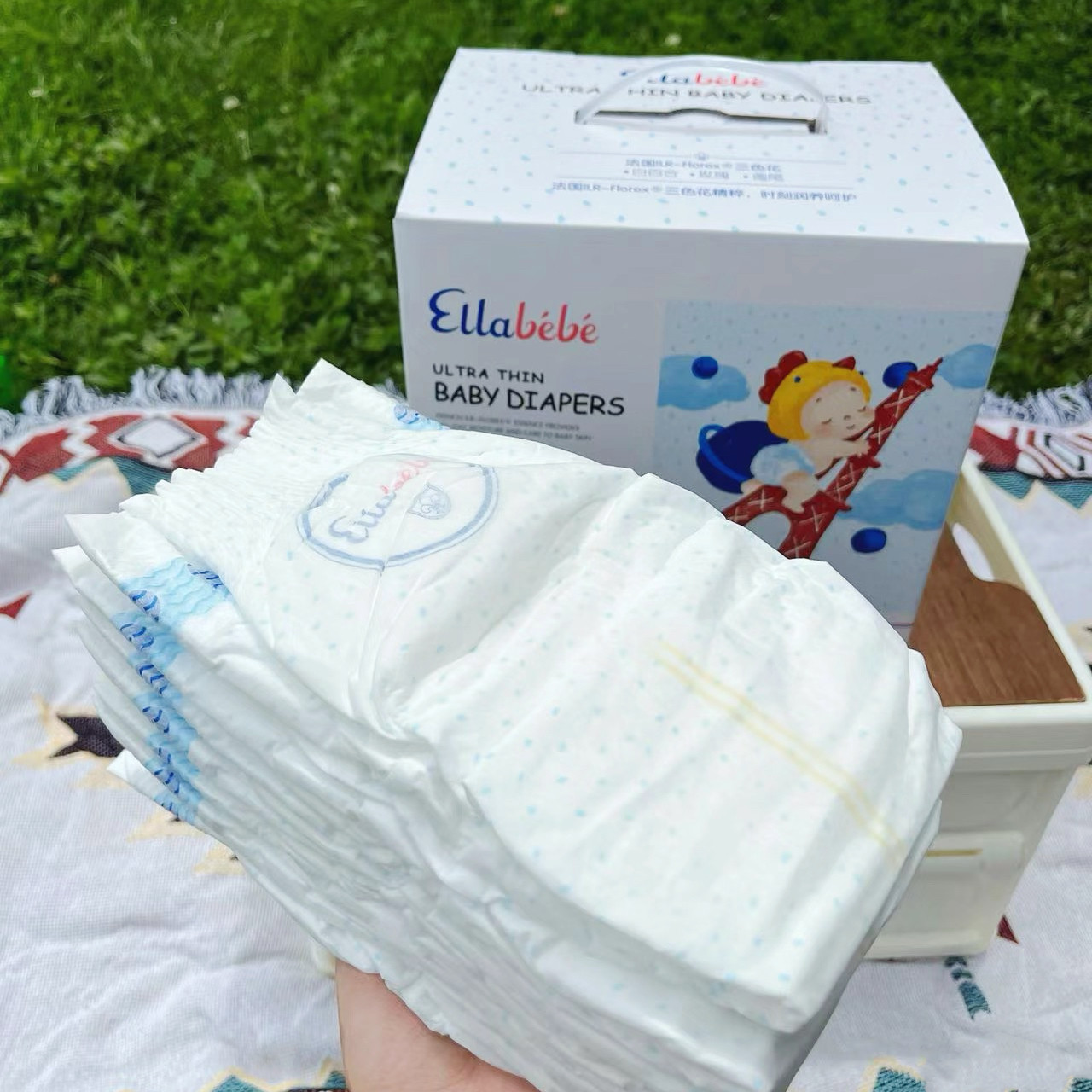 Ellabebe嗳乐蓓贝极薄云柔拉拉裤超薄亲肤宝宝尿不湿婴幼儿纸尿裤