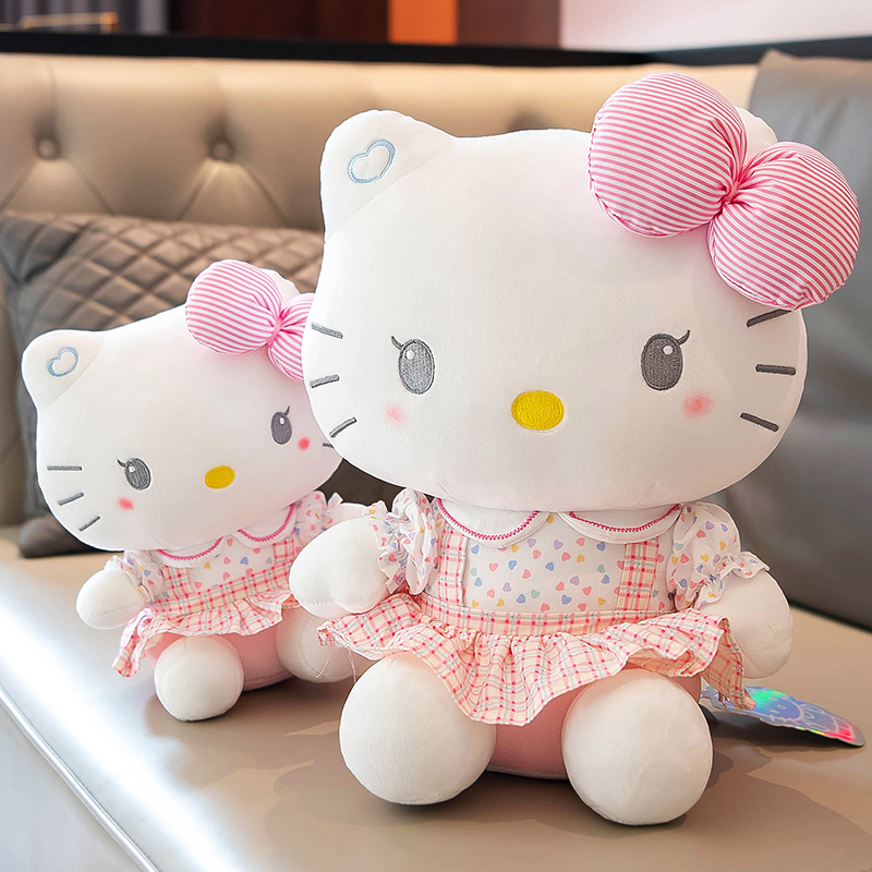 hellokitty公仔毛绒玩具可爱哈喽kitty玩偶娃娃凯蒂猫生日礼物女 - 图1