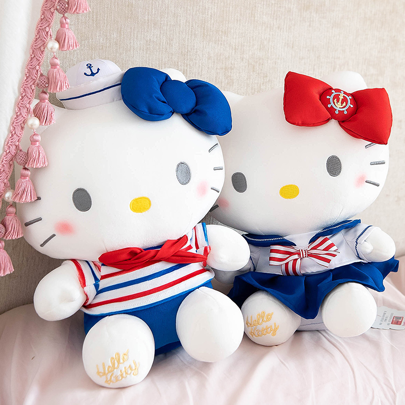 hellokitty公仔凯蒂猫咪毛绒哈喽kt玩偶布娃娃玩具女孩圣诞节礼物 - 图1