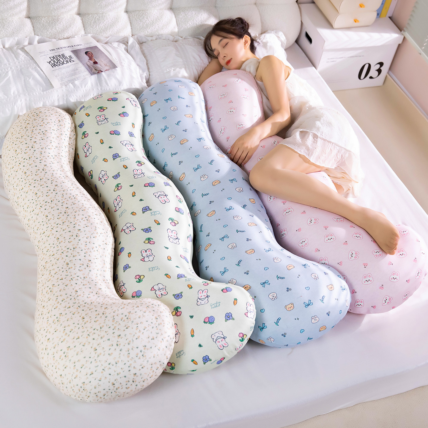 A类棉睡觉抱枕女生床上侧睡夹腿长条抱枕玩偶公仔儿童安睡长抱枕,淘宝优惠券,粉丝福利购,淘宝优惠卷