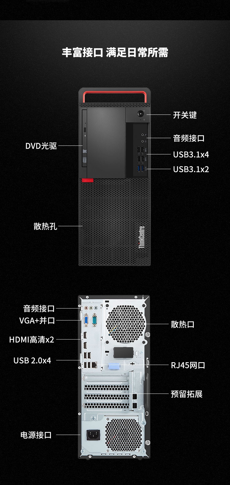 联想原装Thinkcentre M920T办公主机WIN7 WIN10台式吃鸡游戏电脑 - 图1