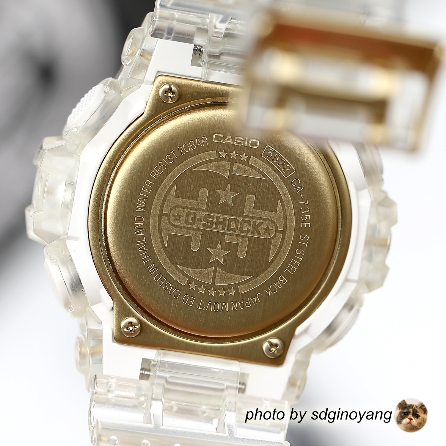 CASIO卡西欧G-SHOCK GA-735E-7AJR 限定35周年冰川金系列全新现货 - 图1