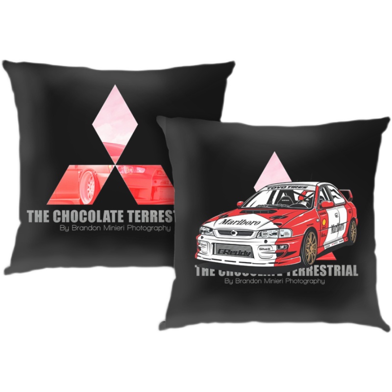 三菱EVO5代翼豹WRX情怀BRZ赛车4G63T定制毛绒皮JDM汽车抱枕靠枕 - 图3