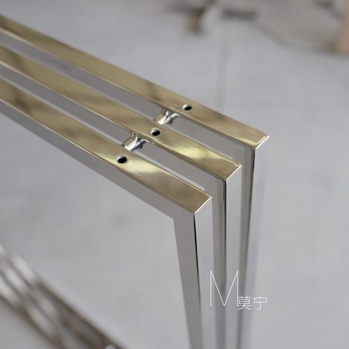 A072  简约直线条方形不锈钢桌脚  莫宁定制 - 图2