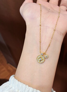 S925银纯银项链钱币铜钱纯银项链不褪色礼盒礼袋新年顺丰3