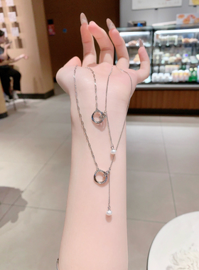 S925银莫比乌斯环流苏银项链送礼盒礼袋纪念日圣诞礼物顺丰11