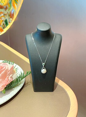 S925银纯银淡水珍珠水滴纯银项链不褪色礼盒礼袋新年顺丰3