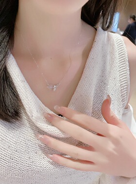 S925银纯银白玉髓郁金香纯银项链1.9克左右不褪色520礼物顺丰5