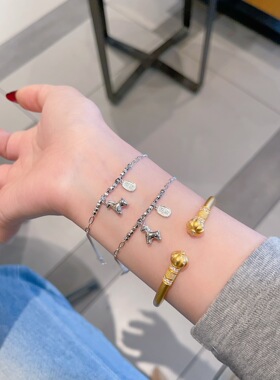 S925银纯银新款马上有钱手链不褪色送礼盒礼袋顺丰1不退换