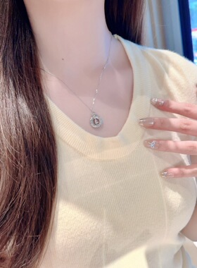 S925银纯银新款葫芦圆盘项链纯银项链不褪色礼盒礼袋新年顺丰3