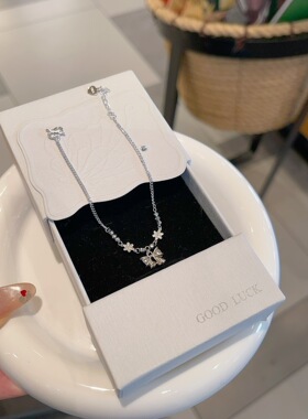 S925银纯银新款蝴蝶结手链不褪色送礼盒礼袋顺丰1不退换