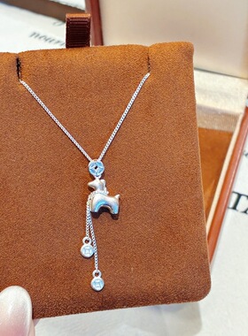 S925银纯银马上有钱流苏纯银项链不褪色礼盒礼袋新年顺丰3