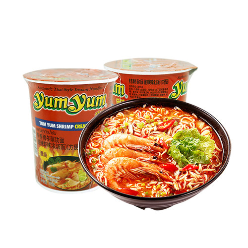 泰国进口养养牌yumyum冬阴功面多味桶装方便泡面杯面组合70g*2杯 - 图3