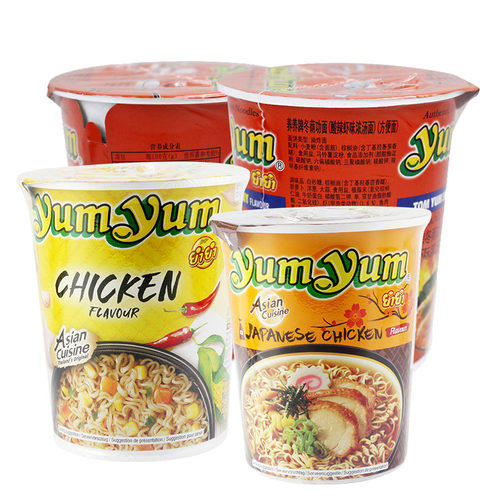 泰国进口养养牌yumyum冬阴功面多味桶装方便泡面杯面组合70g*2杯 - 图1