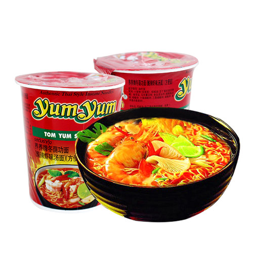 泰国进口养养牌yumyum冬阴功面酸辣虾味汤面桶装方便泡面70g杯面 - 图0