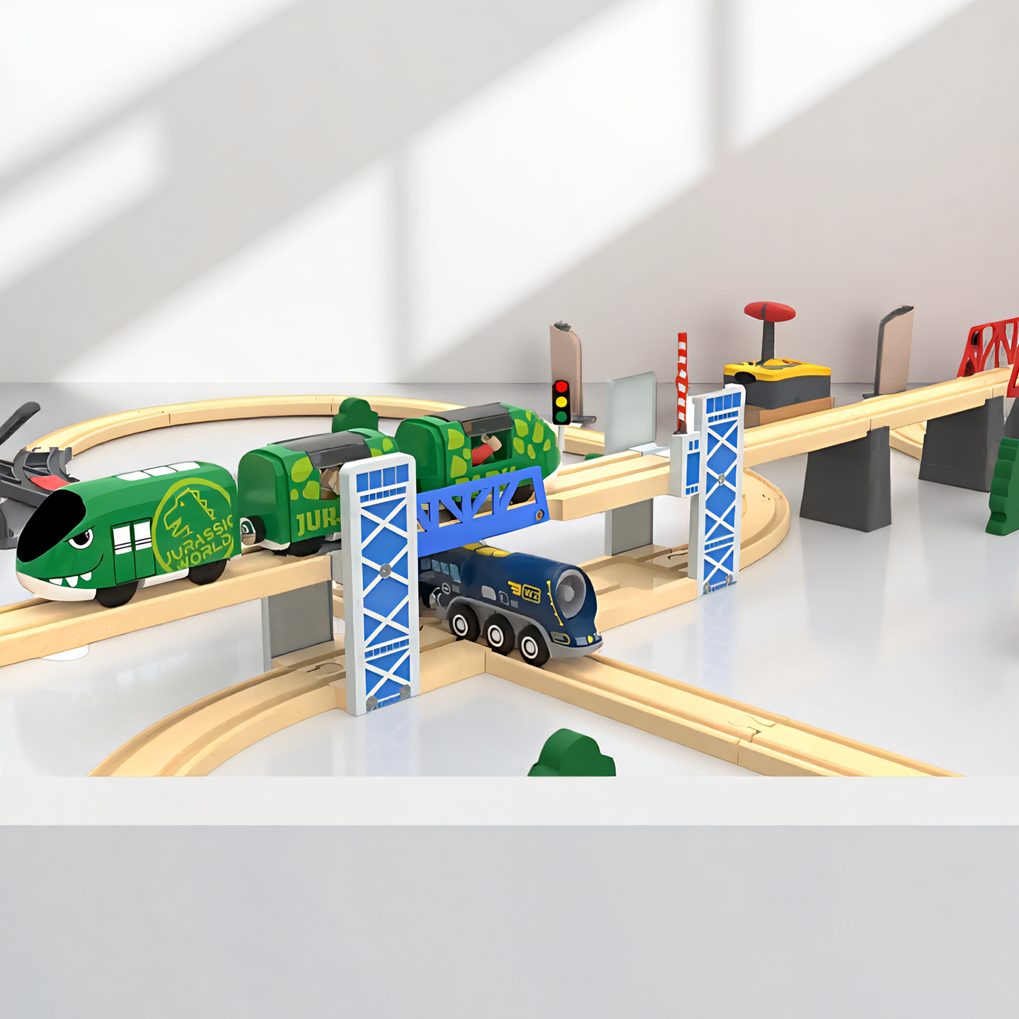 升降桥木头轨道火车玩具配件儿童木质轨道车木制榉木小火车积木男,淘宝优惠券,粉丝福利购,淘宝优惠卷