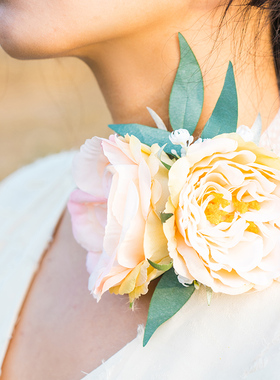 花朵森系文艺风学生项圈锁骨链