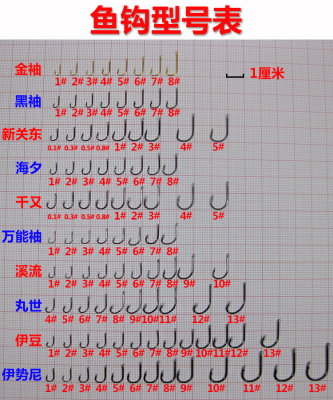 特价歪嘴伊豆鱼钩日本进口有倒刺鱼钩钓钩散装鱼钩渔具垂钓用品