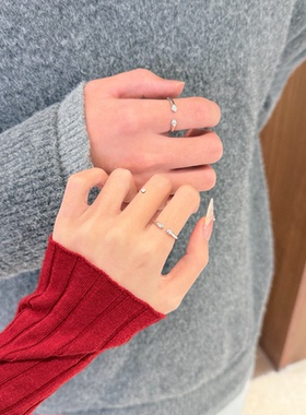 情侣小众设计感小猫爪开口戒指女轻奢高级感食指戒