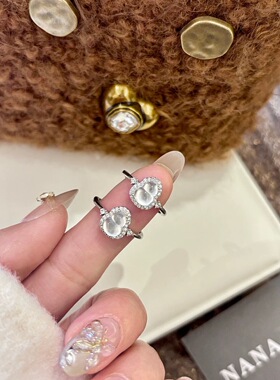 不褪色～925纯银天然水沫玉葫芦戒指女食指戒轻奢小众高级感指环
