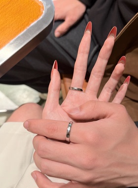 情侣对戒轻奢小众设计戒指生日礼物送女男友