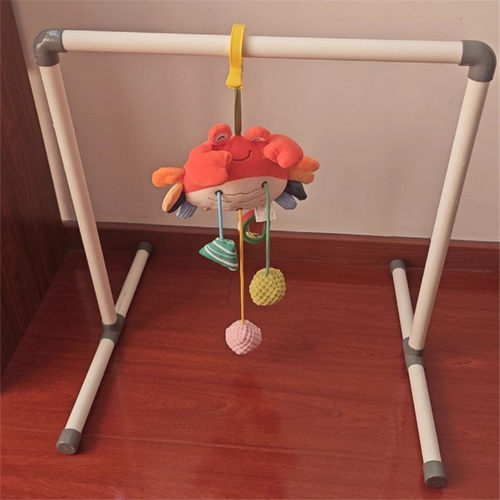 抖音小红书PVC水管配件环保级DIY婴儿吊杆架子解放双手哄娃神器 - 图0