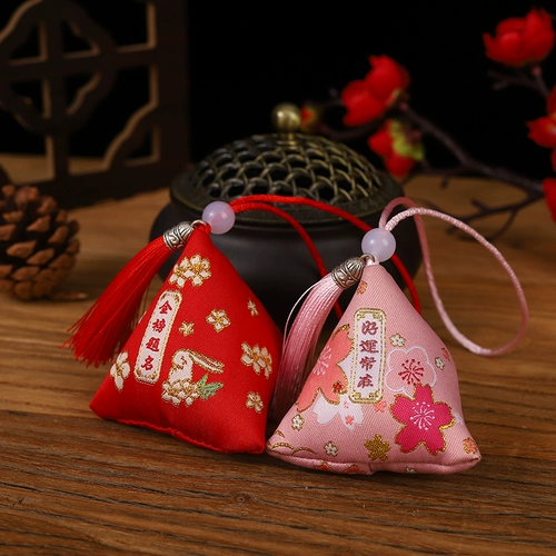 Фестиваль фестиваля фестиваля драконов рисовые пельмени Сяосиангбао Золотой список титул подвеска Этнический ветер и подарочный пакет петли