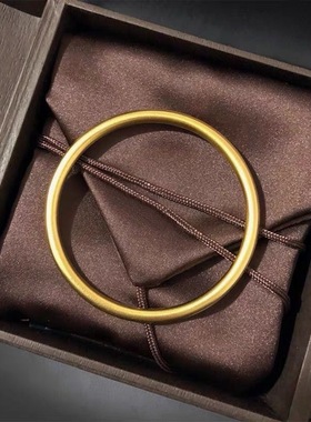 国潮素圈古法传承手镯爆款实心手镯简约手环女