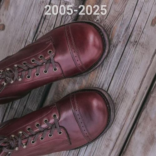 julian正品20周年限定复古bowery工装短靴手工朱利安伞兵靴机车靴 - 图1