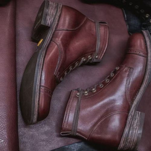 julian正品20周年限定复古bowery工装短靴手工朱利安伞兵靴机车靴 - 图3