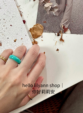 极简素圈尾戒18k镀金百搭光面ins