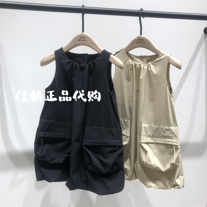 little moco专柜正品24年夏女童工装风背心无袖连衣裙KBD2DRS005-图2