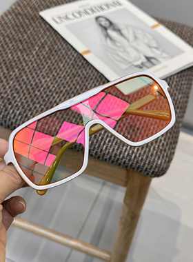 遮阳大方框潮男女反光墨镜送镜盒