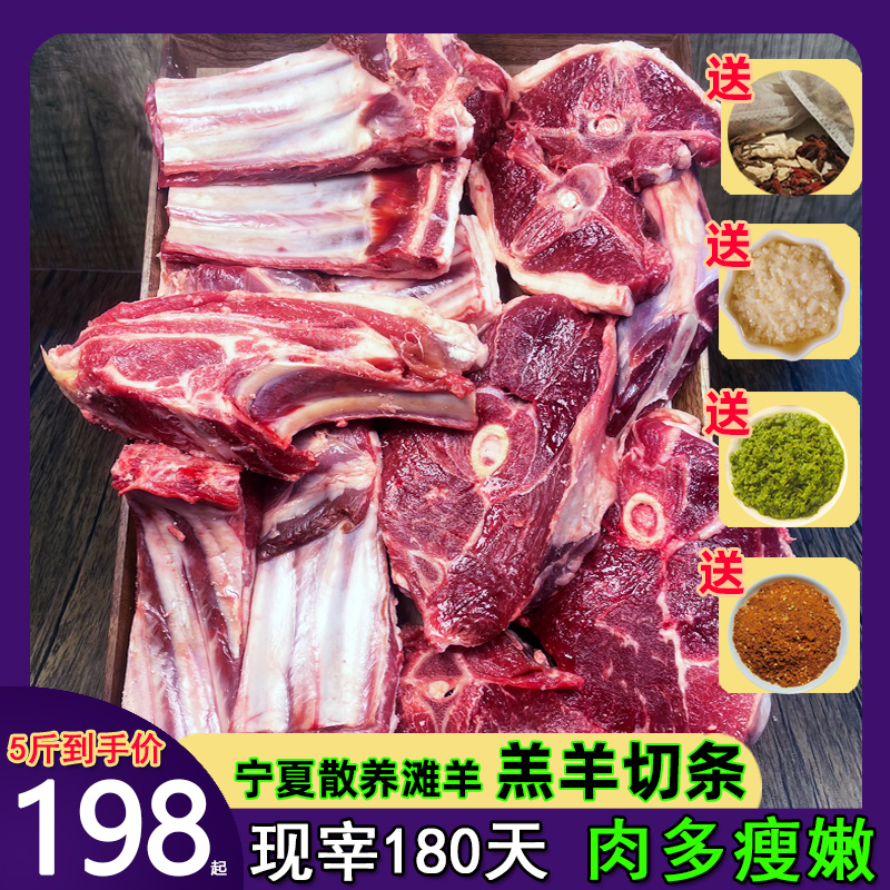 宁夏滩羊肉羊肉新鲜羊排滩羊手抓山羊腿肉盐池非新疆内蒙古羊蝎子 - 图0